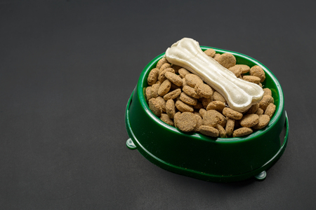 Dried food for dogs or cats.の写真素材