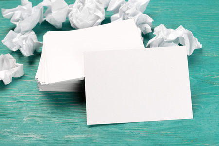 Blank business cardsの写真素材