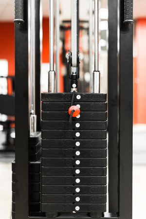 Gym interior with equipmentの写真素材