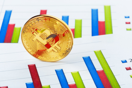 bitcoin crypto currency diagramの写真素材