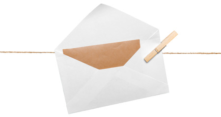 Envelopes on ropeの写真素材