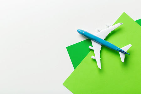 Miniature airplane travel themeの写真素材