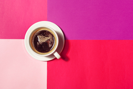 Coffee cup at colorful backgroundの写真素材