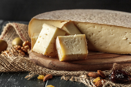 Cheese on the wooden table