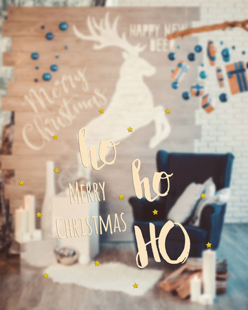 merry Christmas and happy newの写真素材