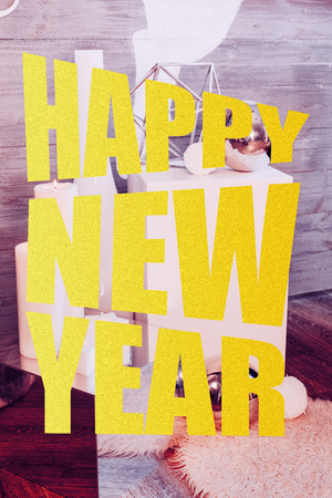 merry Christmas and happy newの写真素材
