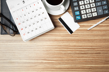 work space. calendarの写真素材