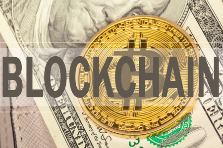 Golden Bitcoin on Dollar