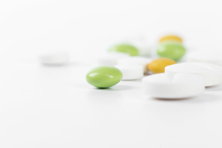 pills isolated on whiteの写真素材