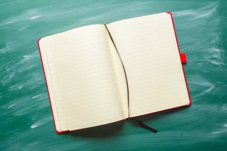 note paper on chalkboard for text