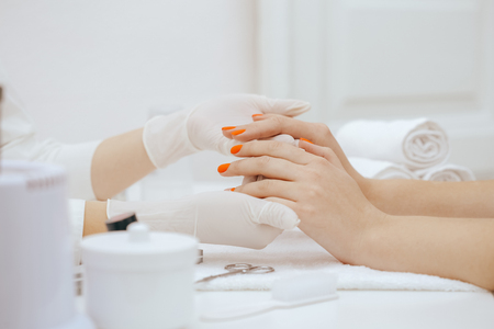 Manicurist does manicureの写真素材