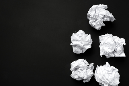ball of white paperの写真素材