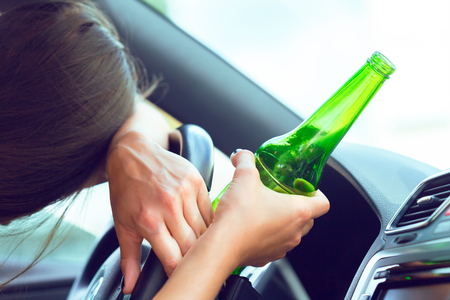 Dangerous female driverの写真素材