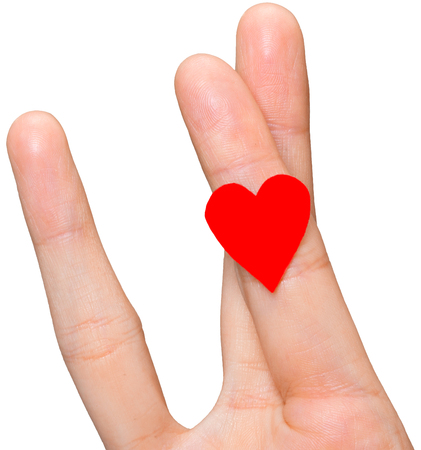 finger couple in loveの写真素材