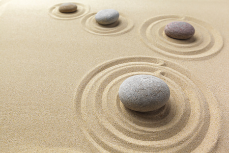 zen garden meditation stone backgroundの写真素材