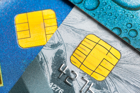 Credit card close up shotの写真素材