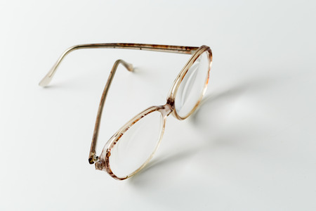 Eyeglasses isolated on whiteの写真素材