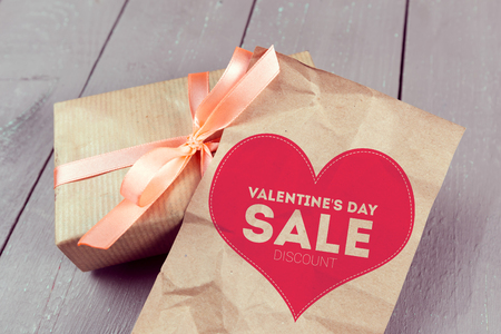 Gift box with ribbonの写真素材