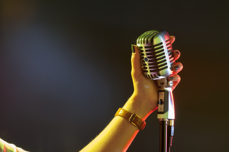 audio microphone retro styleの写真素材