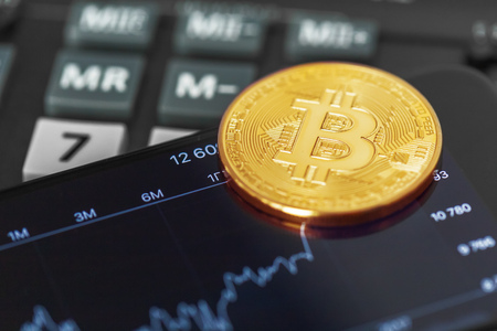 bitcoin crypto currency diagramの写真素材