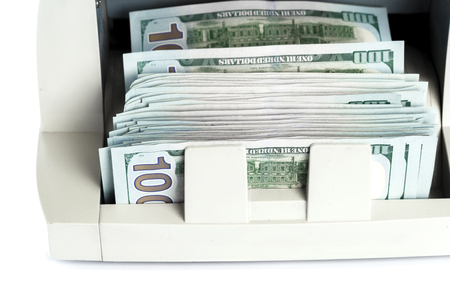 calculating machine close upの写真素材