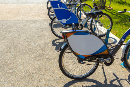 City bikes for rentの写真素材