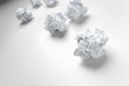 ball of white paperの写真素材