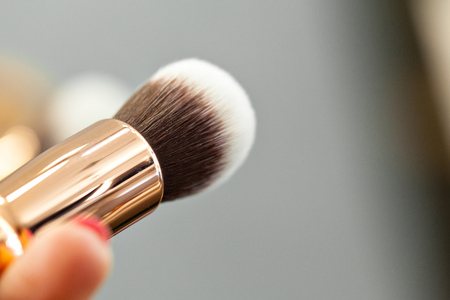 brush and powderの写真素材