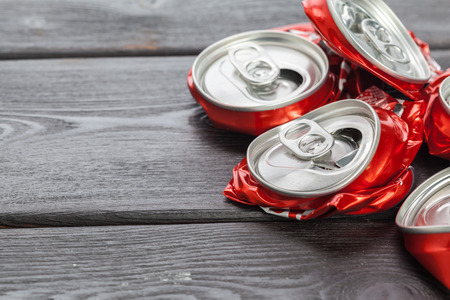 aluminum cans. recycling.の写真素材