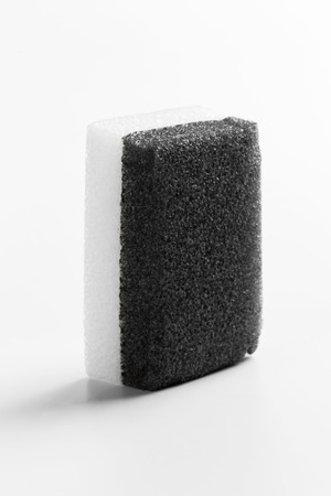 Blsck snd white pumice isolated on white backgroundの写真素材