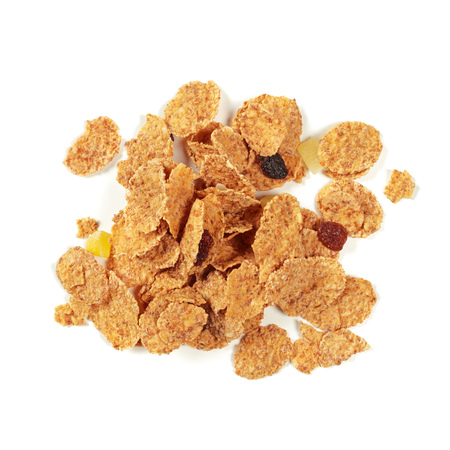 cereals over white background