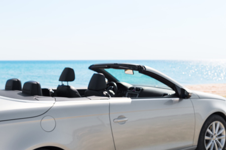 Summer car trip vacationの写真素材