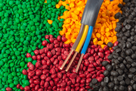 Colorful Plastic Polymer Granules for cableの写真素材
