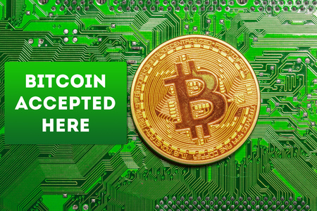 Golden Bitcoin Cryptocurrencyの写真素材