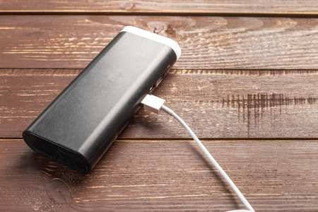 powerful external battery with USB wireの写真素材
