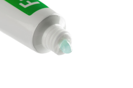 Dental toothpaste isolated on white background