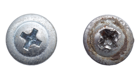 screw isolated on whiteの写真素材