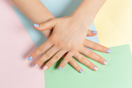 Stylish trendy female manicure.の写真素材