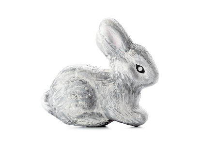 rabbit isolated on whiteの写真素材