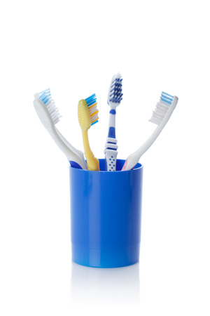 Toothbrush isolated on whiteの写真素材
