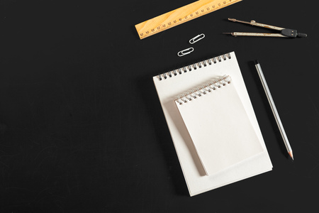 Engineering compass with white paper