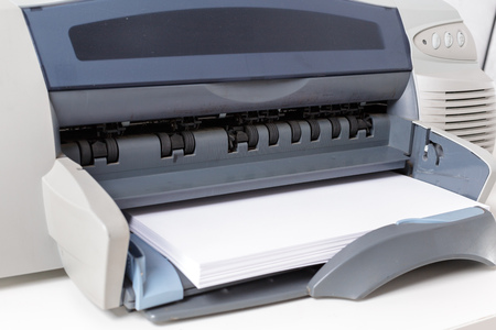 Printer on the tableの写真素材