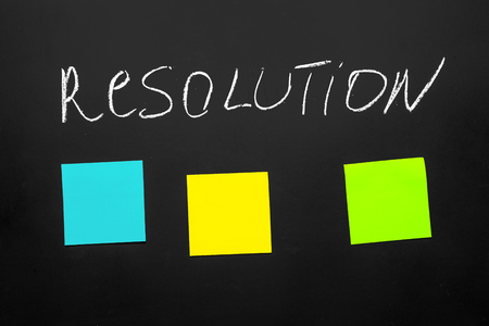 Law concept: Resolution on chalkboard backgroundの写真素材