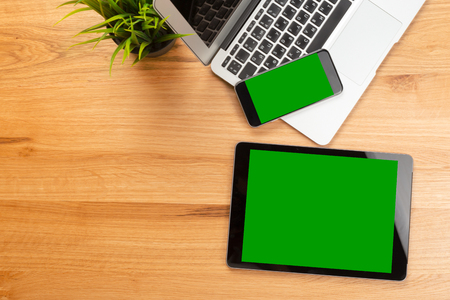 modern computer gadgetsの写真素材