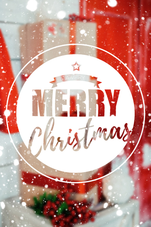 merry Christmas and happy newの写真素材