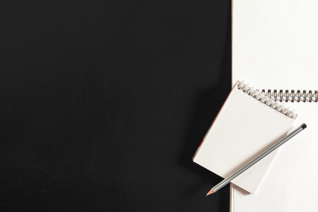 Top view spiral notebookの写真素材