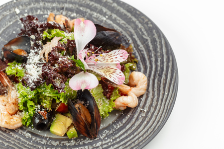 Shrimps saladの写真素材