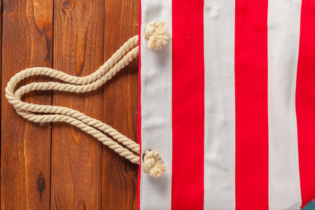 Red beach bagの写真素材