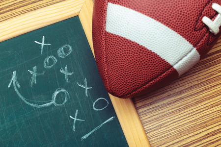 American Football on Chalkboardの写真素材