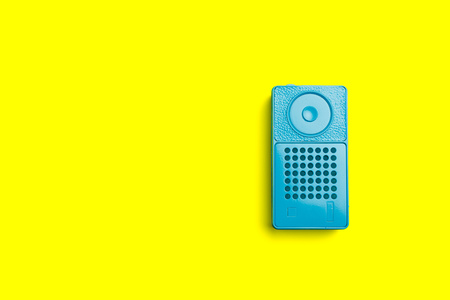 Radio receiver on color backgroundの写真素材
